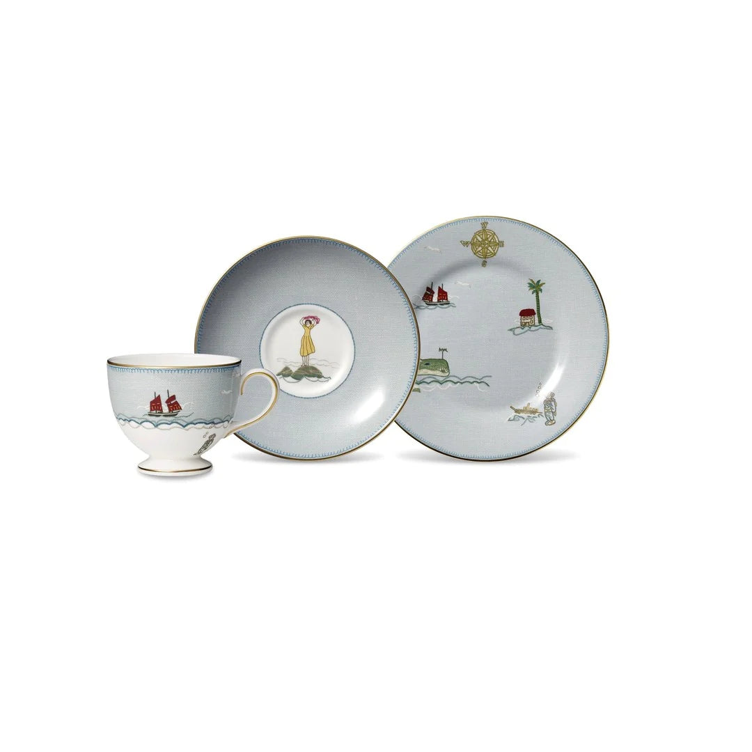 Wedgwood Sailor's Farewell Tea Cup, Saucer and Plate