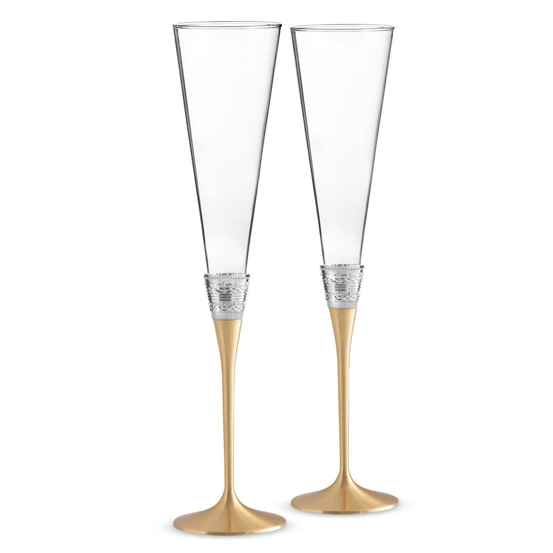 Wedgwood Vera Wang With Love Gold Toasting Flute, Set of 2