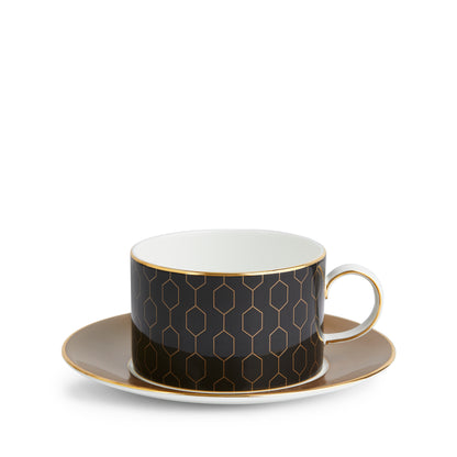 Wedgwood Gio Gold Honeycomb Teacup and Saucer