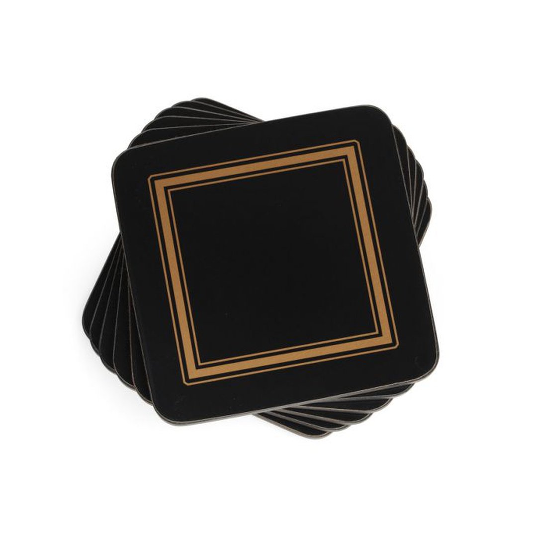 Pimpernel Classic Black Set of 6 Coasters