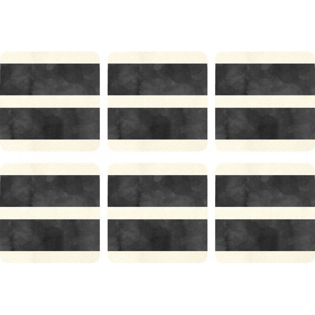 Mono Stripe Set of 6 Coasters by Pimpernel