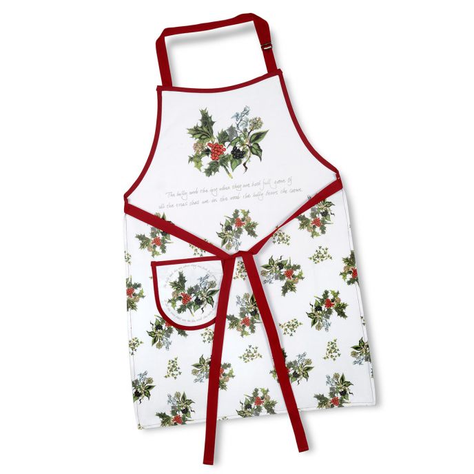 Pimpernel The Holly and The Ivy Cotton Drill Apron