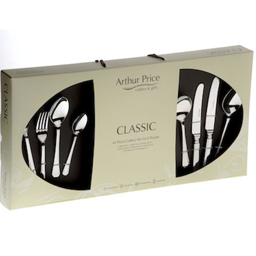 Arthur Price Classic Grecian Cutlery Set - Solid 44 Piece Box Table Set