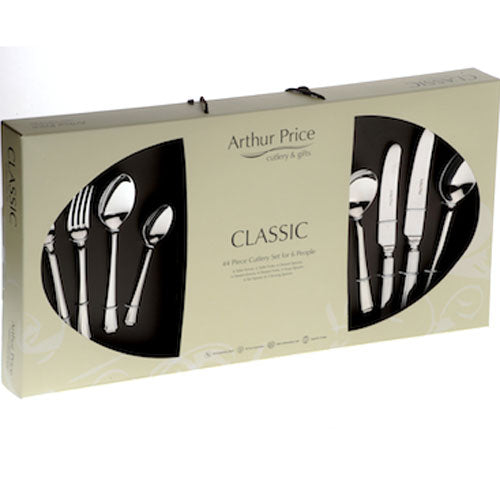Arthur Price Classic Harley Cutlery Set - Solid 44 Piece Box Table Set