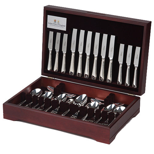 Arthur Price Bead Cutlery Set- Stainless Steel 58 Piece With Canteen