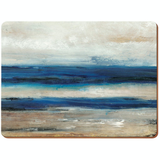 Creative Tops Blue Absract Pack Of 4 Large Premium Placemats